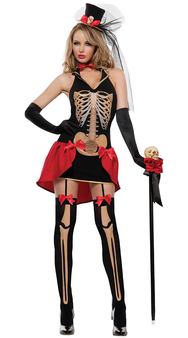 Halloween Day Of The Dead Color Skull Devil Costume-skeleton