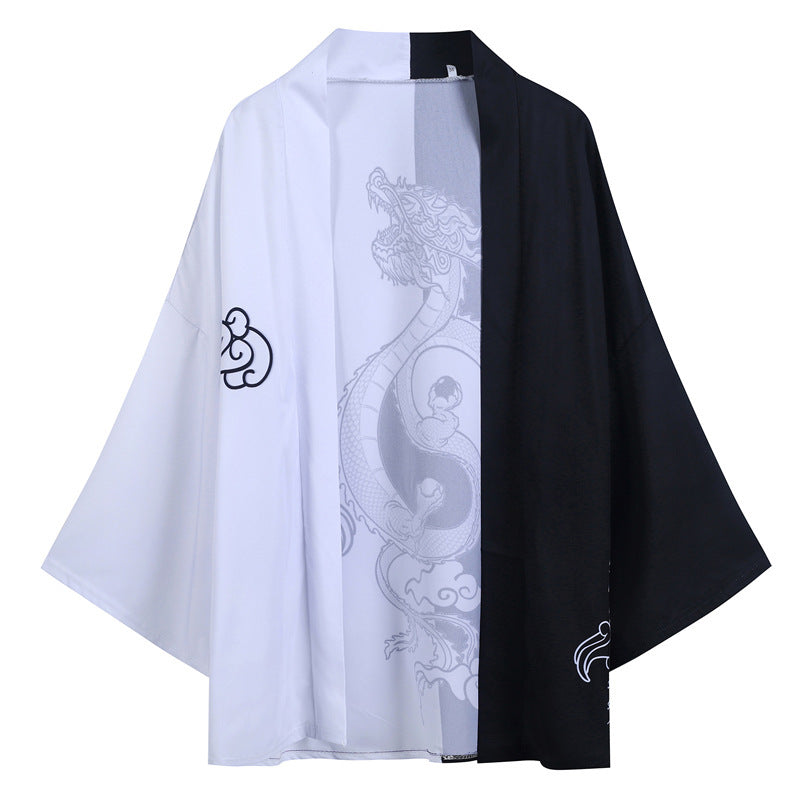 New Chinese style Tai Chi Flying Dragon Robe Loose Printed Hanfu