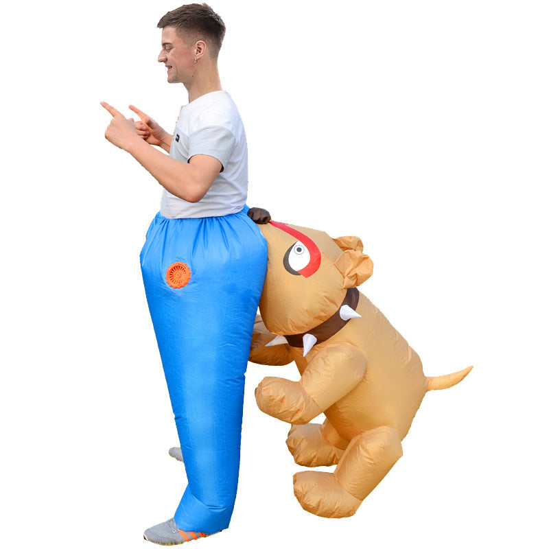 Halloween Inflatable Funny Dog Bite Ass