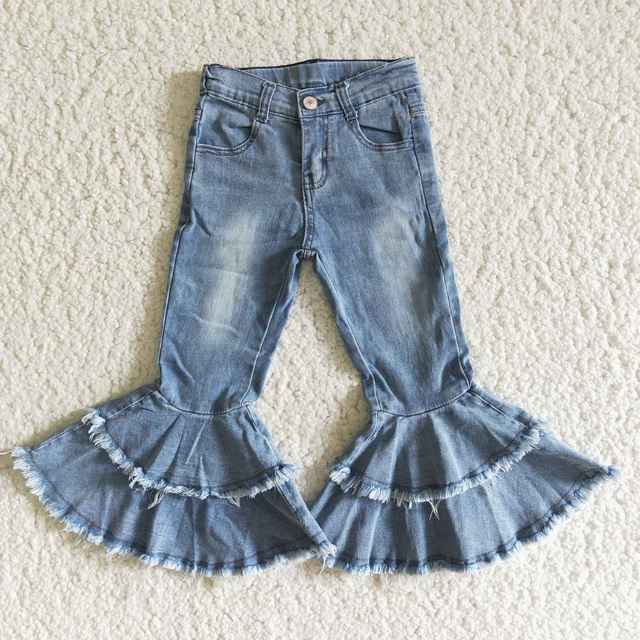 Double Ruffle Kids Denim Clothes