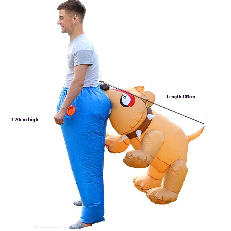 Halloween Inflatable Funny Dog Bite Ass