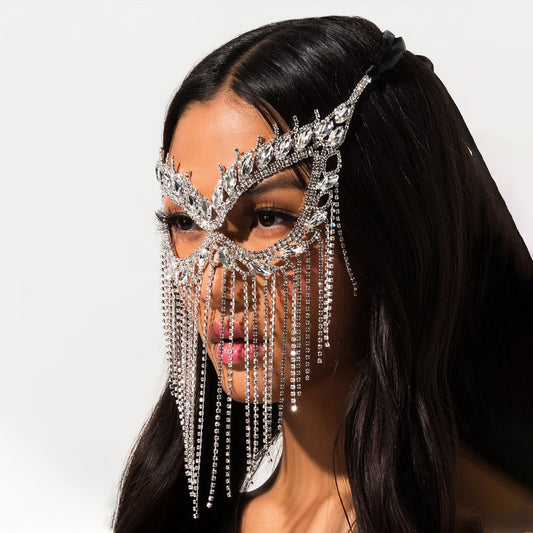 Rhinestone Halloween Ball Makeup Personality Mask