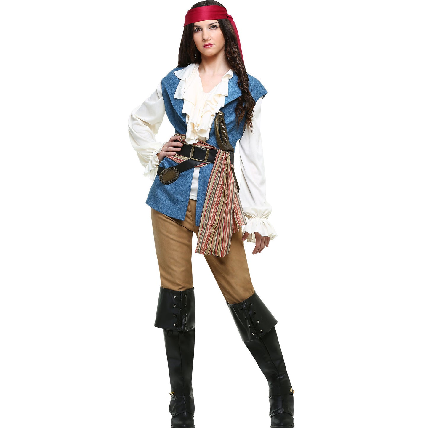 M-XL Masquerade Halloween Pirate Uniform