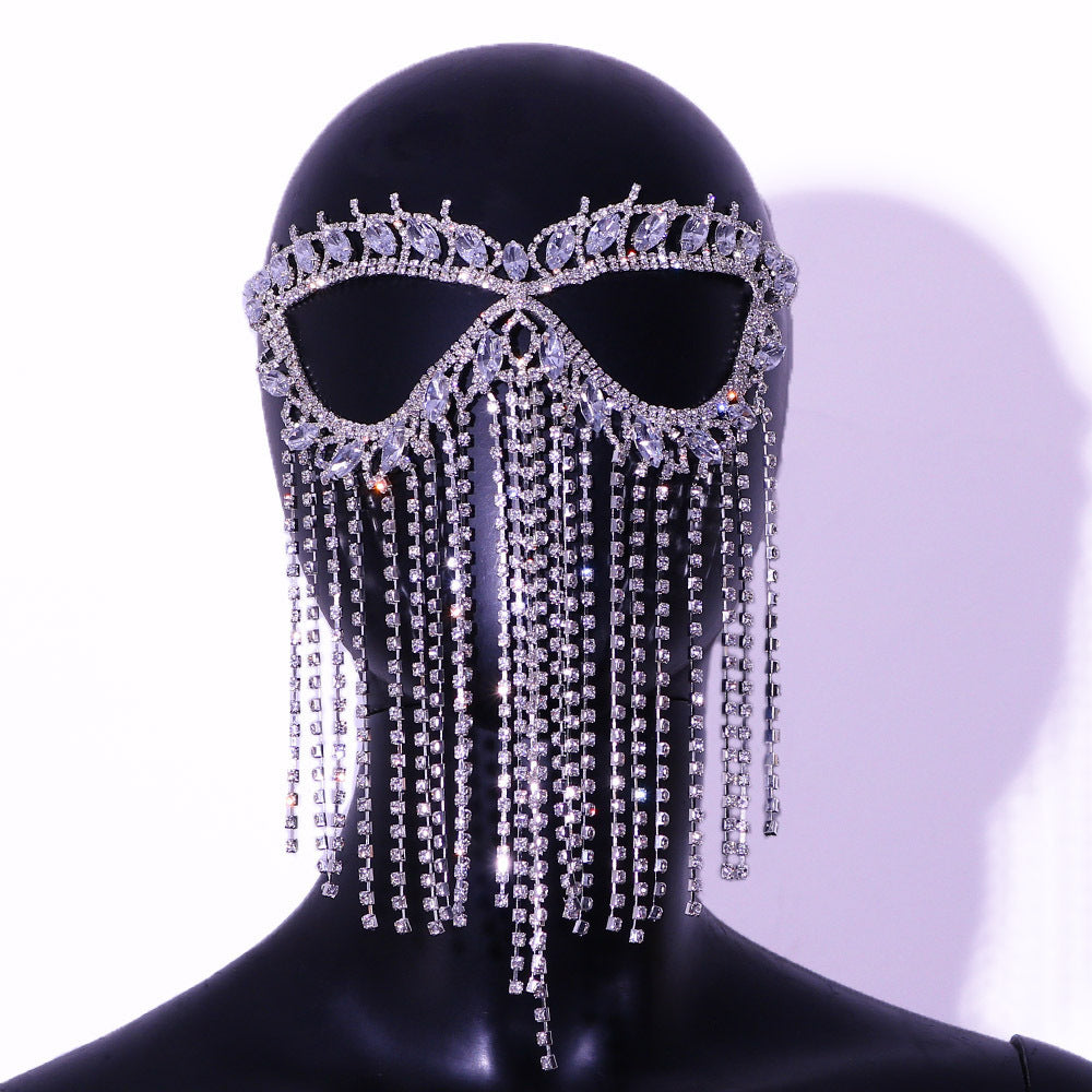 Rhinestone Halloween Ball Makeup Personality Mask