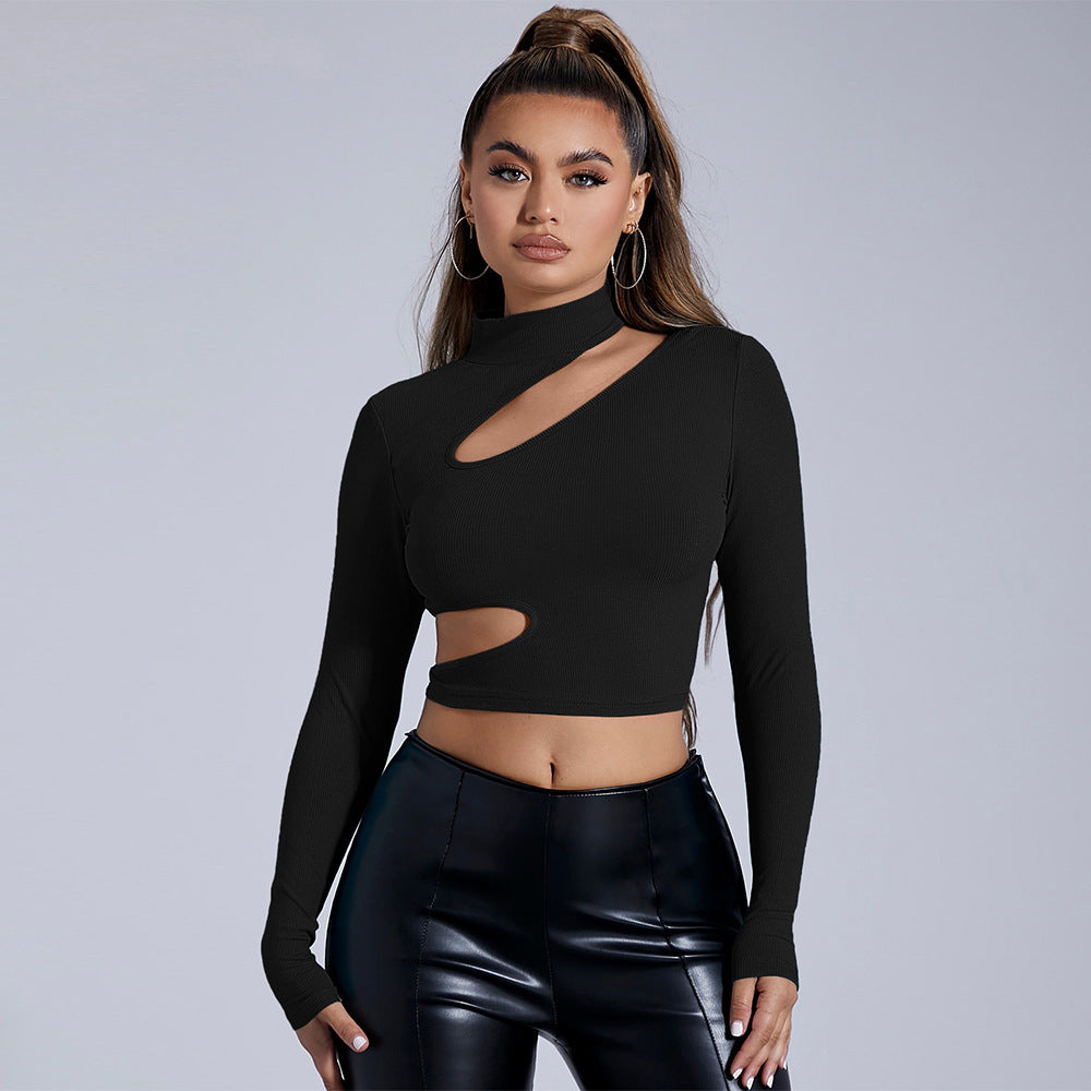 Women's Fashion T-shirt Short Tight Top