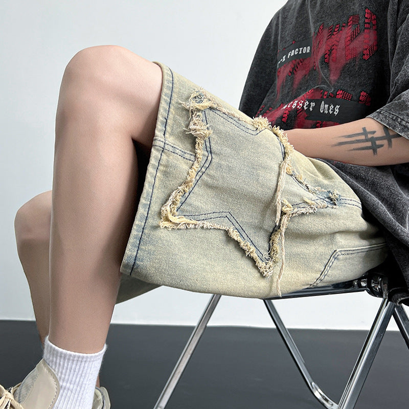 Men's unique Fashion Straight, star design shorts