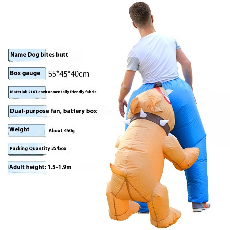 Halloween Inflatable Funny Dog Bite Ass