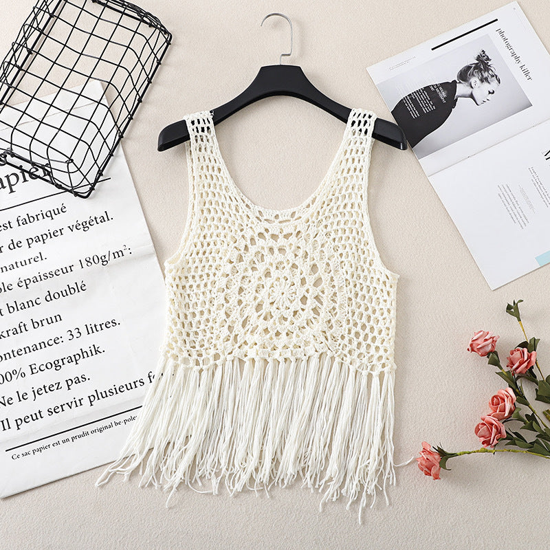 Women Top Bohemian Hollow Knitted